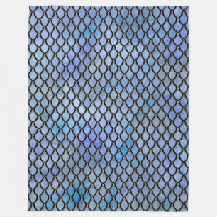 Blue Black Dragon Scale Blanket