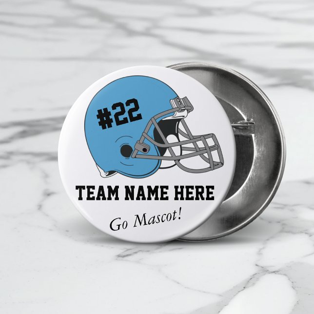 Blue Black Football Helmet•Custom Button (Creator Uploaded)