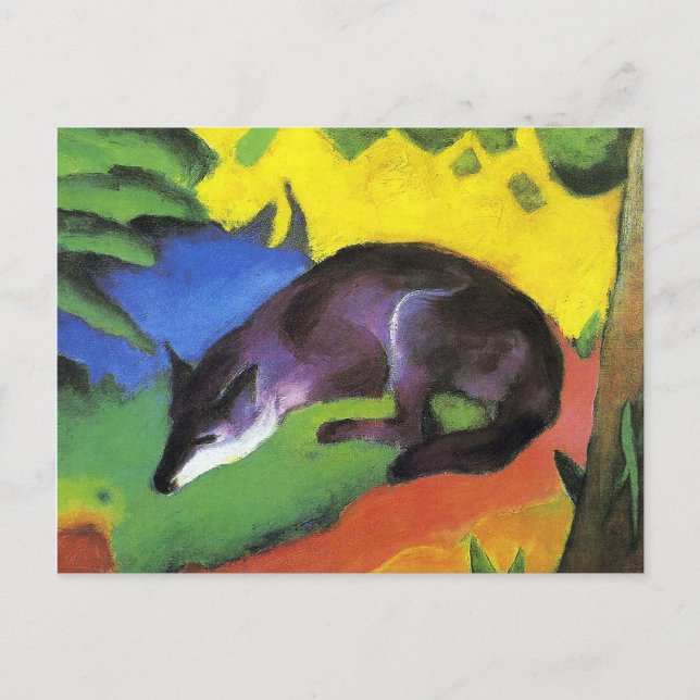 Blue black fox by Franz Marc Postcard (Front)