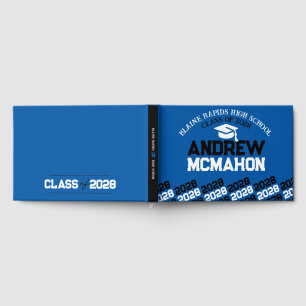 Blue & Black Graduation Personalised Guest Book