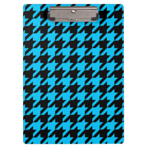 Blue Black Houndstooth Check Clipboard