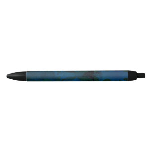 blue black ink pen