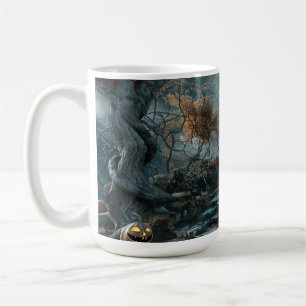 blue black ladder coffee mug