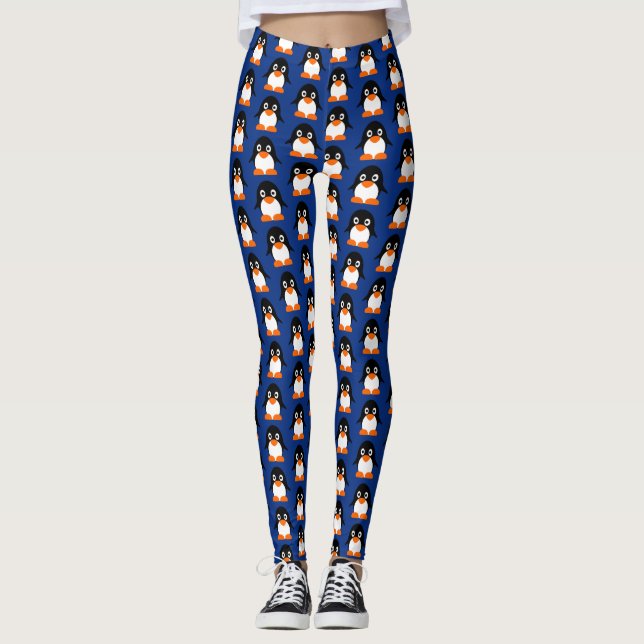 blue black leggings penguin (Front)