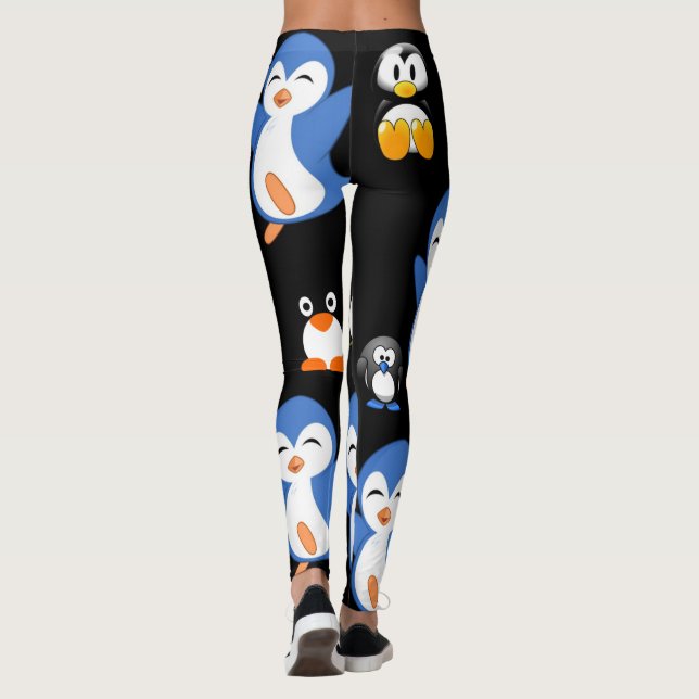 blue black leggings penguin long (Back)