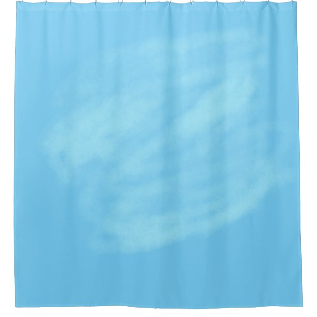 Blue Black paint effect acrylic art Shower Curtain (Front)