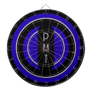 Blue Black Personalised Dartboard