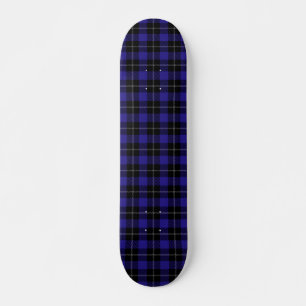 Blue Black Plaid Skateboard