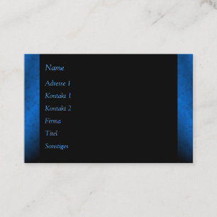 Blue Black Rainbow in Leatheroptik Business Cards