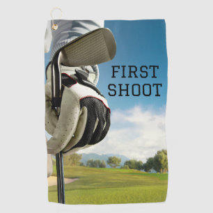 Blue black simple minimalist Best golf towels