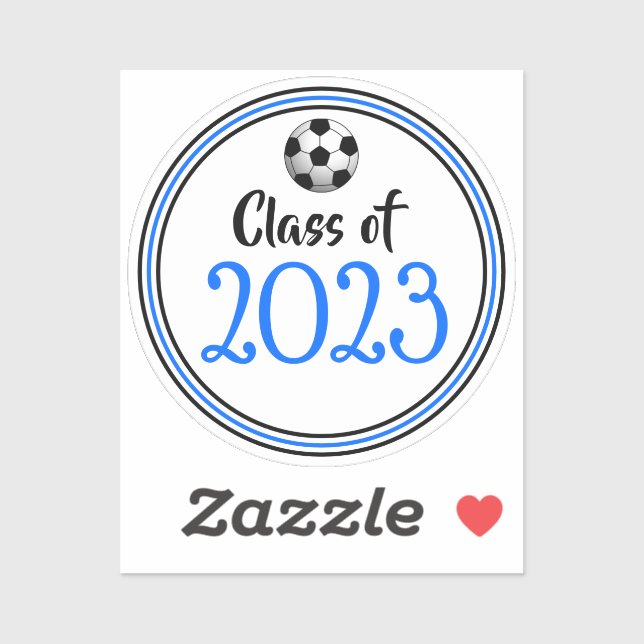 Blue & Black Soccer Class Year Graduation (Sheet)