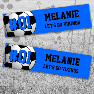 Blue Black Soccer Team Bumper Sticker