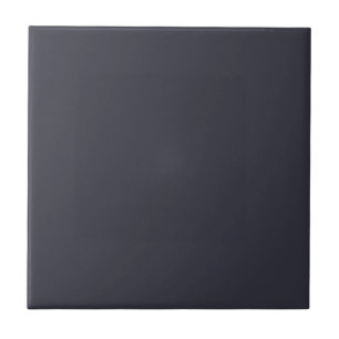 Blue Black Solid Colour Print, Polar Night Tile