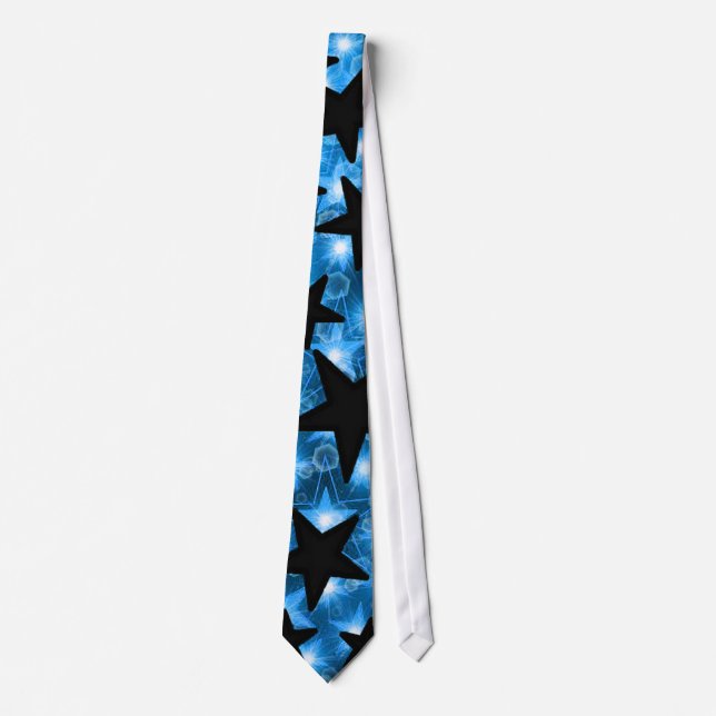 Blue Black Stars Tie (Front)