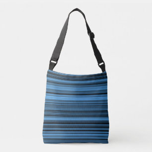 Blue Black Stripes Crossbody Bag