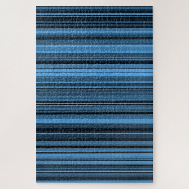 Blue Black Stripes Jigsaw Puzzle (Vertical)