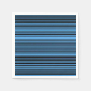 Blue Black Stripes Napkin
