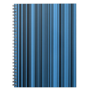 Blue Black Stripes Notebook