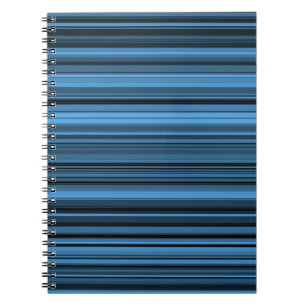 Blue Black Stripes Notebook