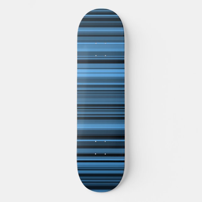 Blue Black Stripes Skateboard (Front)