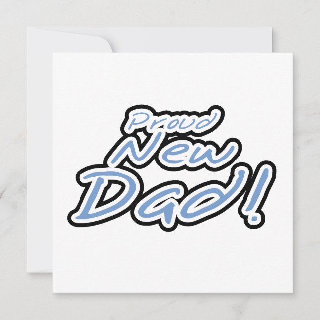 Blue/Black Text Proud New Dad Gifts (Front)