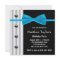 Blue Black Tuxedo Bow Tie Mens Birthday Party Invi