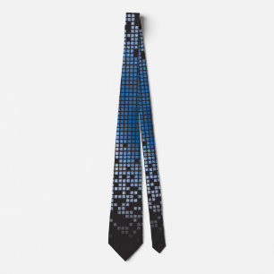 Blue Black Video Game Gamer Bar Mitzvah Tie