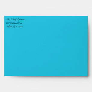 Blue, Black, White Bat Mitzvah Envelope for 5"x7"