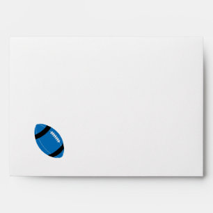 Blue, Black, & White Football Theme Envelope