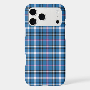 Blue Black White Plaid Classic iPhone Case