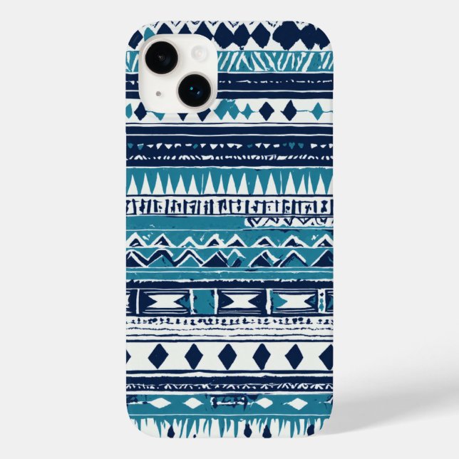blue black white tribe Case-Mate iPhone case (Back)