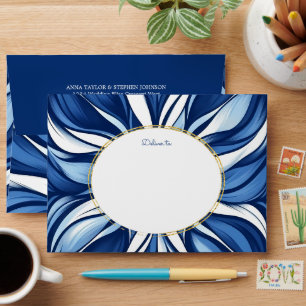 Blue Bliss Organic Floral Envelope