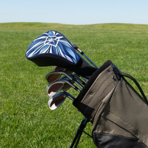 Blue Bliss: Organic Psychedelic Floral Golf Head Cover