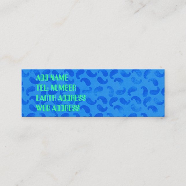 Blue Blobs on Teal Business Card (Front)