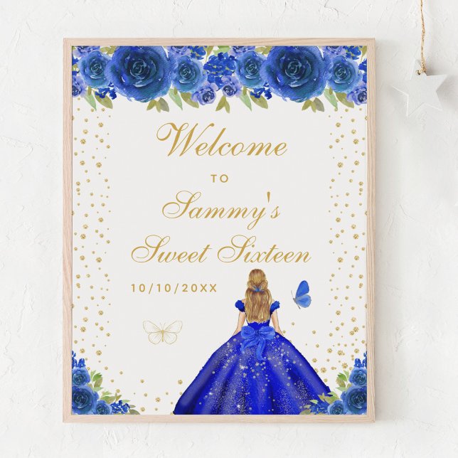 Blue Blonde Hair Girl Sweet Sixteen Welcome Poster (Creator Uploaded)