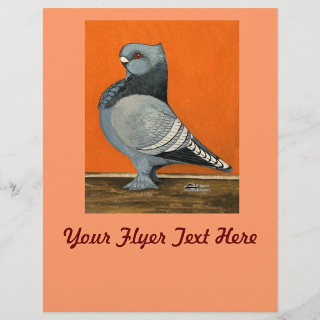 Blue Blondinette Pigeon Flyer (Front)