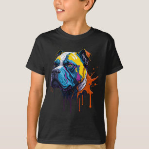Blue Blood Bulldog Dog Retro Design  T-Shirt
