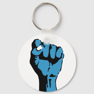 blue blooded democrat : fist key ring