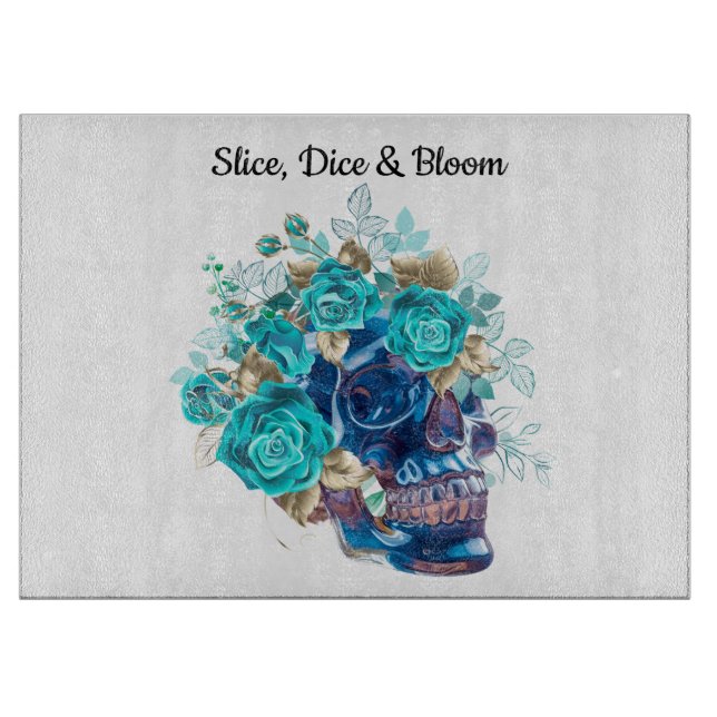 Blue Bloom Requiem Cutting Board (Front)