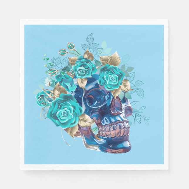 Blue Bloom Requiem Napkin (Front)