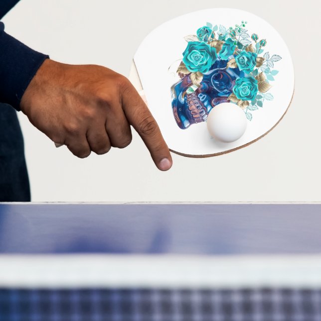 Blue Bloom Requiem Ping Pong Paddle – Artistic Flo (Insitu)