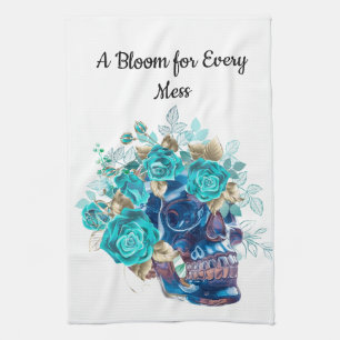 Blue Bloom Requiem Tea Towel