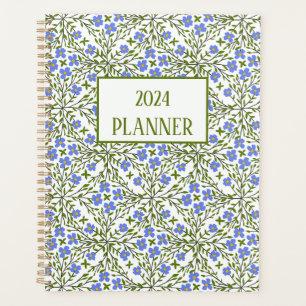 Blue Blooms Ditsy Floral Pattern Planner