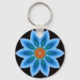 Blue Blossom Key Ring