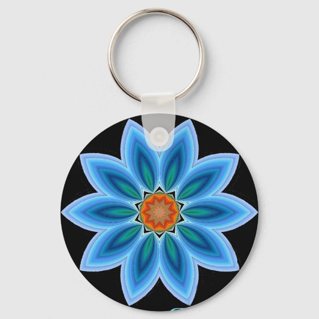 Blue Blossom Key Ring (Front)