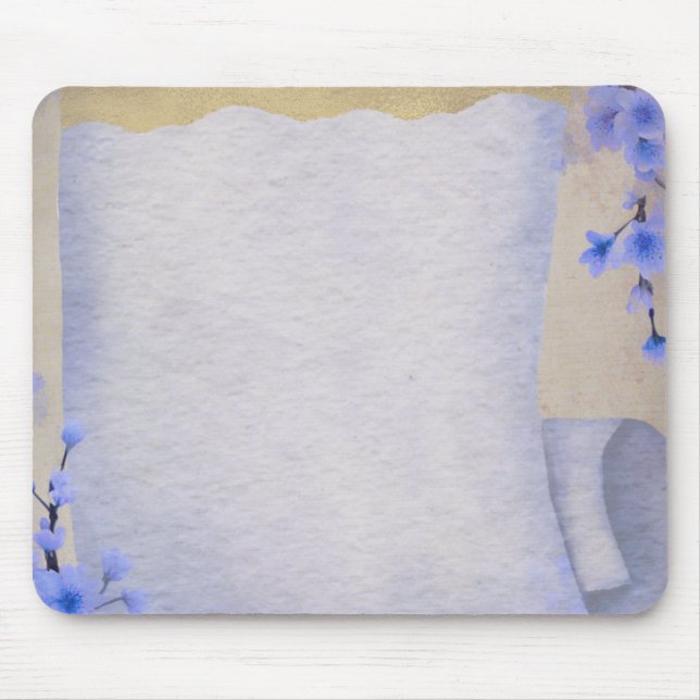 Blue Blossom Mouse Pad (Front)