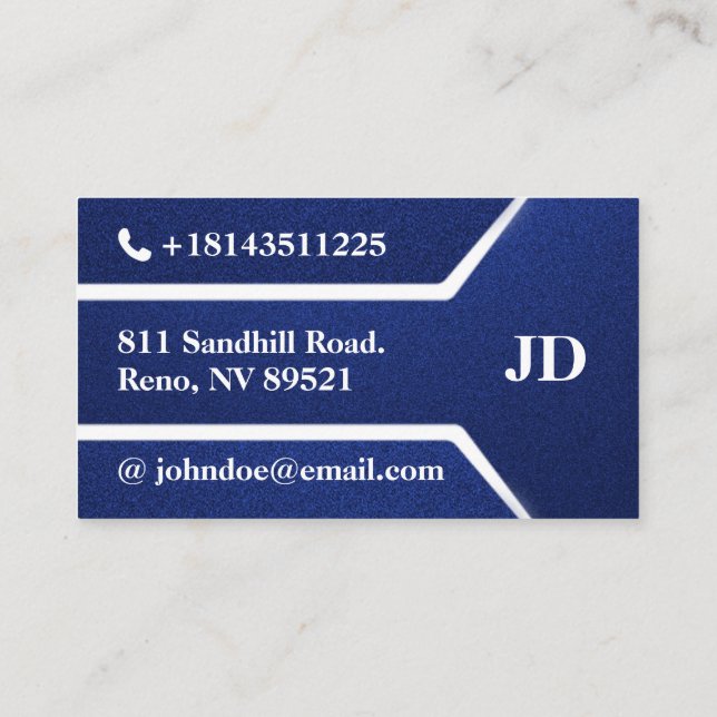 Blue Blue Blue Business Card (Back)
