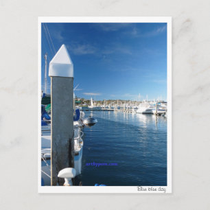 Blue blue day postcard