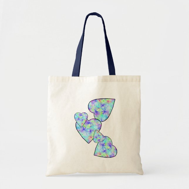 Blue, blue hearts Bag (Front)