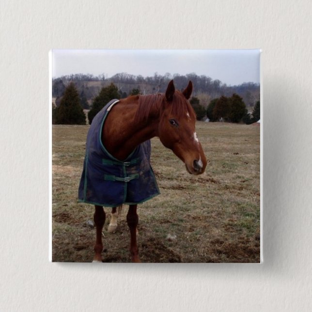 Blue Blue Sea Square Button (Front)